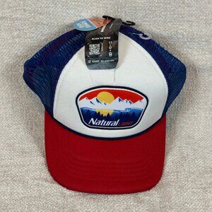 Natural Light Trucker Hat Natty Light Beer Snapback Mesh Cap NWT